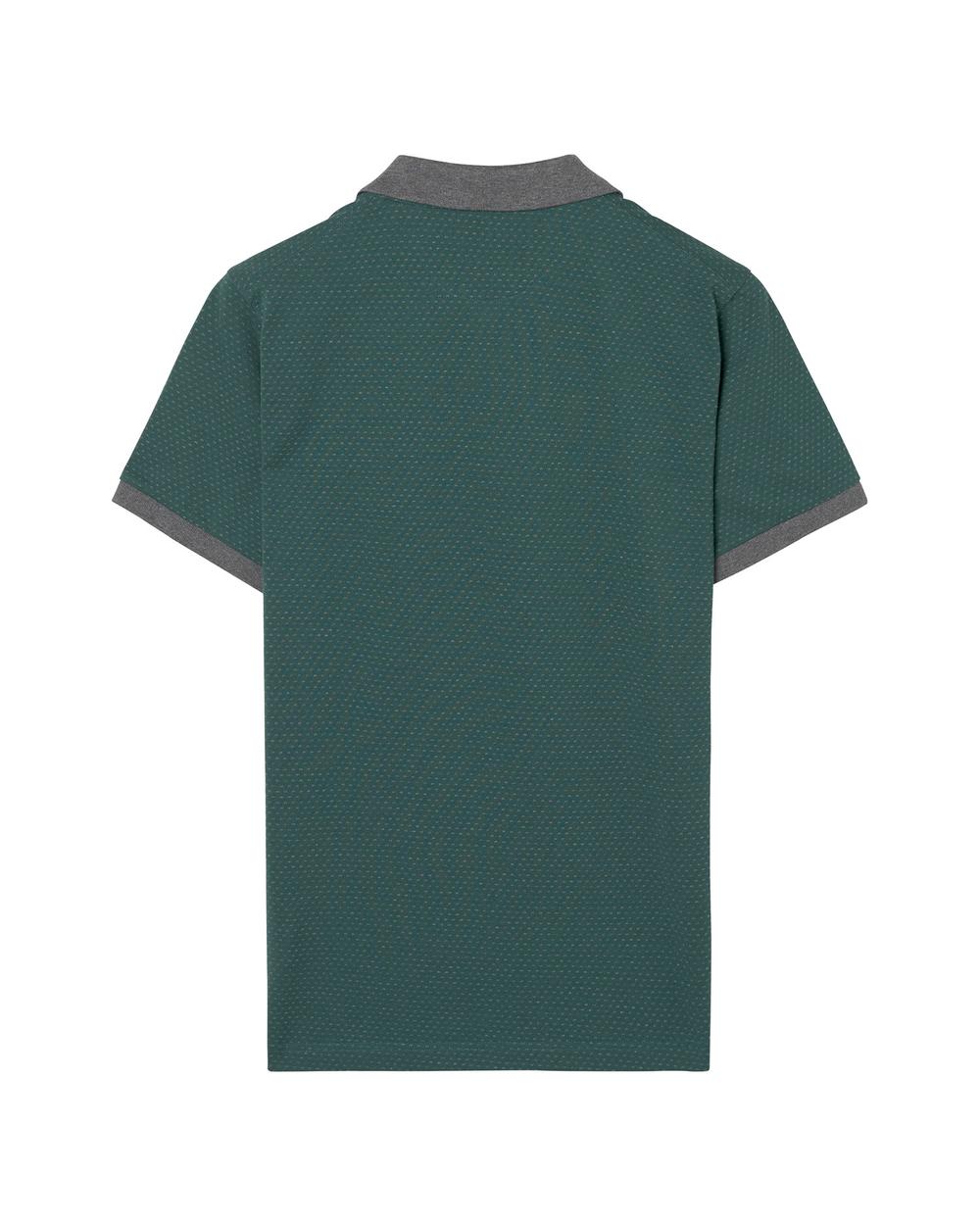 Erkek Yeşil Puantiyeli  Jacquard Rugger Polo