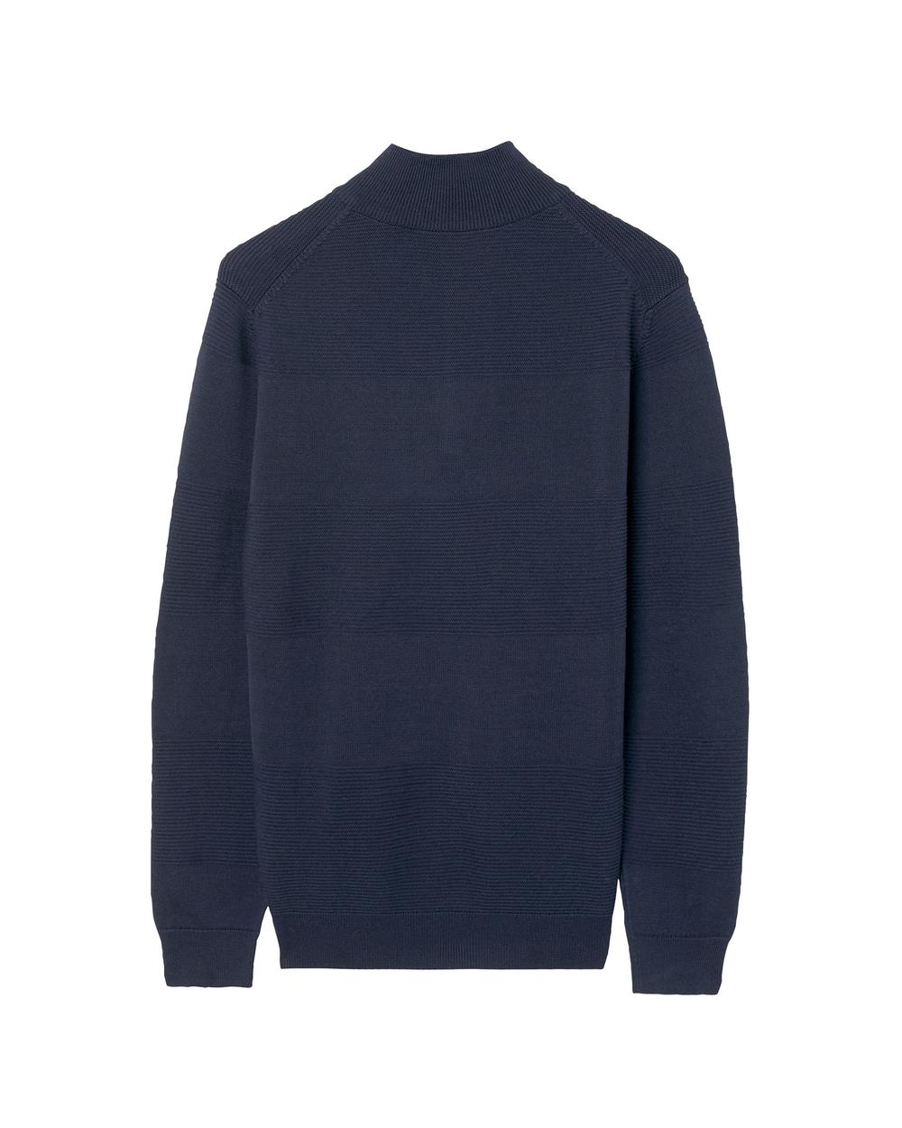 Erkek Lacivert Links Stripe Half Triko