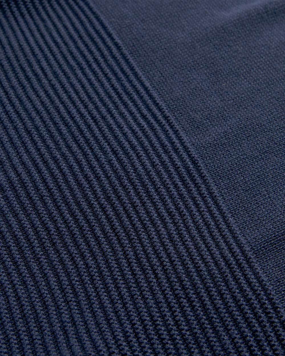 Erkek Lacivert Links Stripe Half Triko