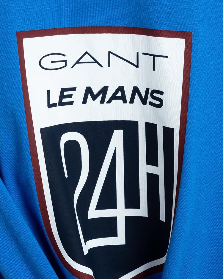 GANT x LE MANS Erkek Mavi Regular Fit T-Shirt