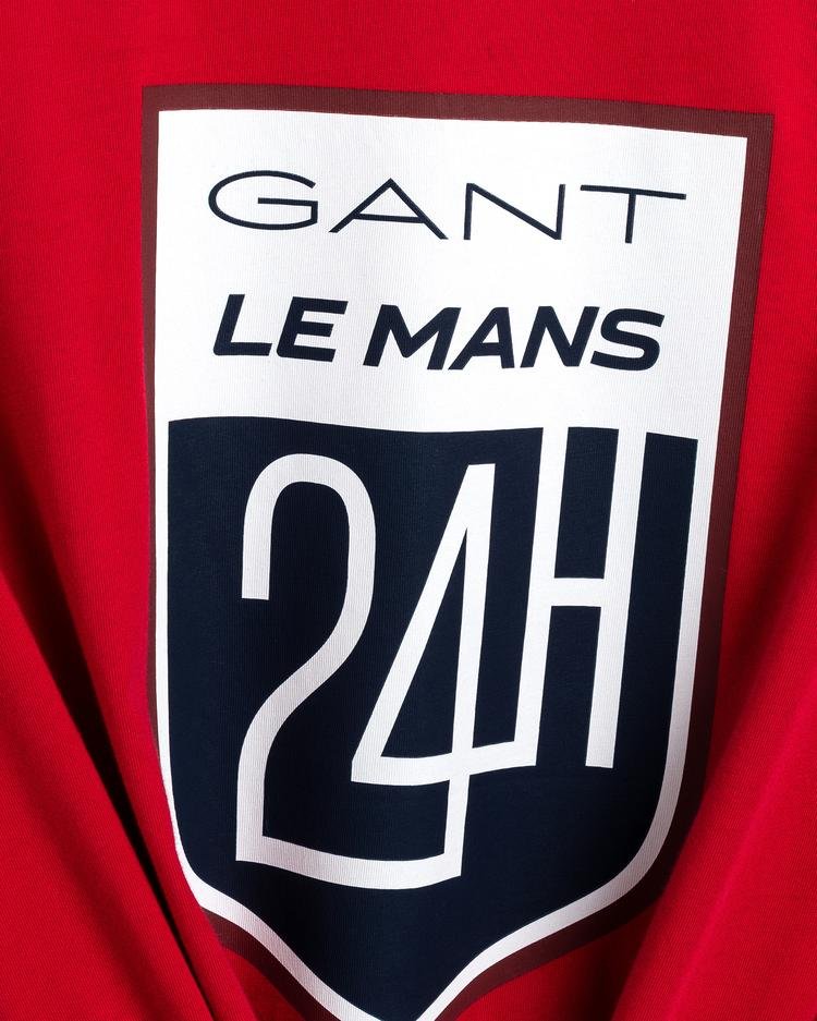 GANT x LE MANS Erkek Kırmızı Regular Fit T-Shirt
