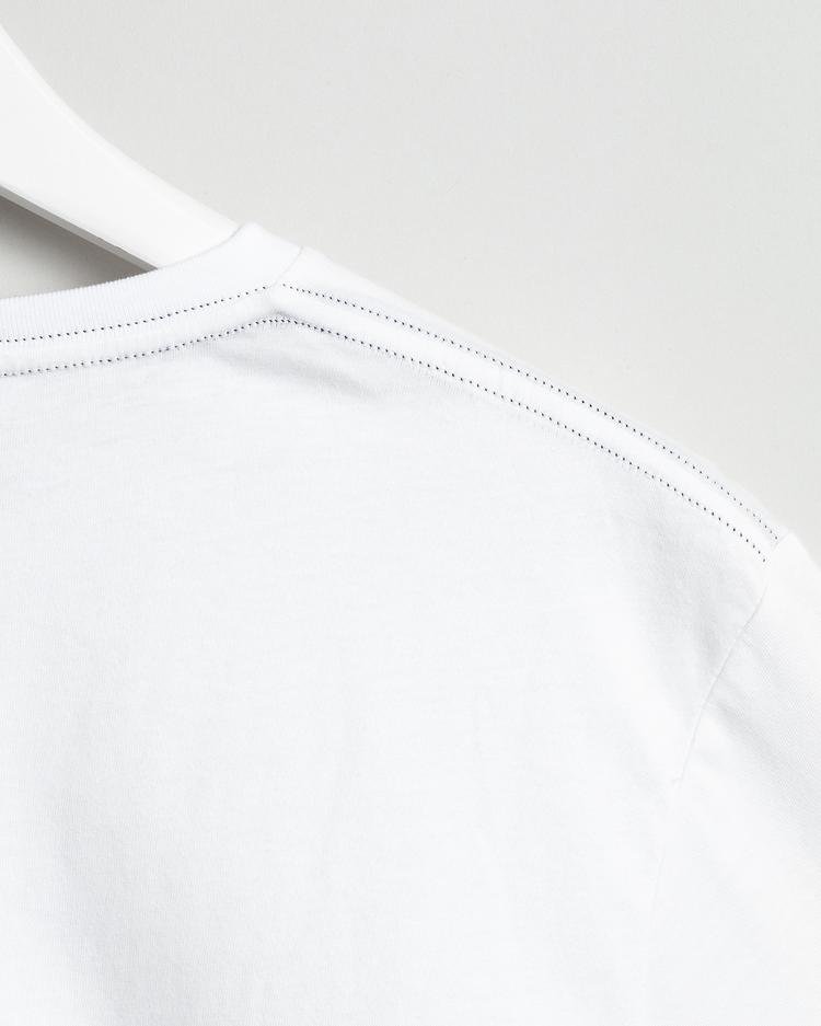 GANT x LE MANS Erkek Beyaz Regular Fit T-Shirt