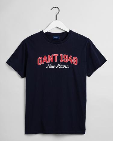 GANT Erkek Lacivert Regular Fit T-Shirt