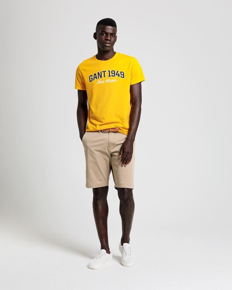 GANT Erkek Sarı Regular Fit T-Shirt