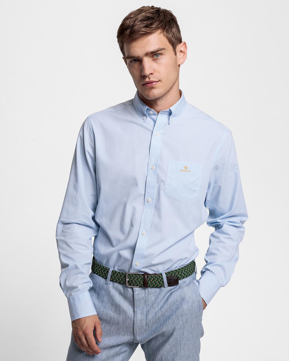 GANT Erkek Mavi Regular Fit Gömlek