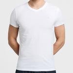GANT Erkek Beyaz Lacivert 2'li V Yaka T-Shirt