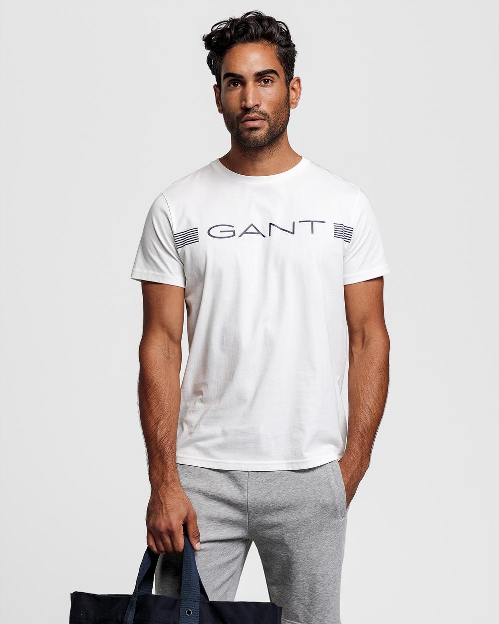 GANT Erkek Beyaz Regular Fit Tshirt