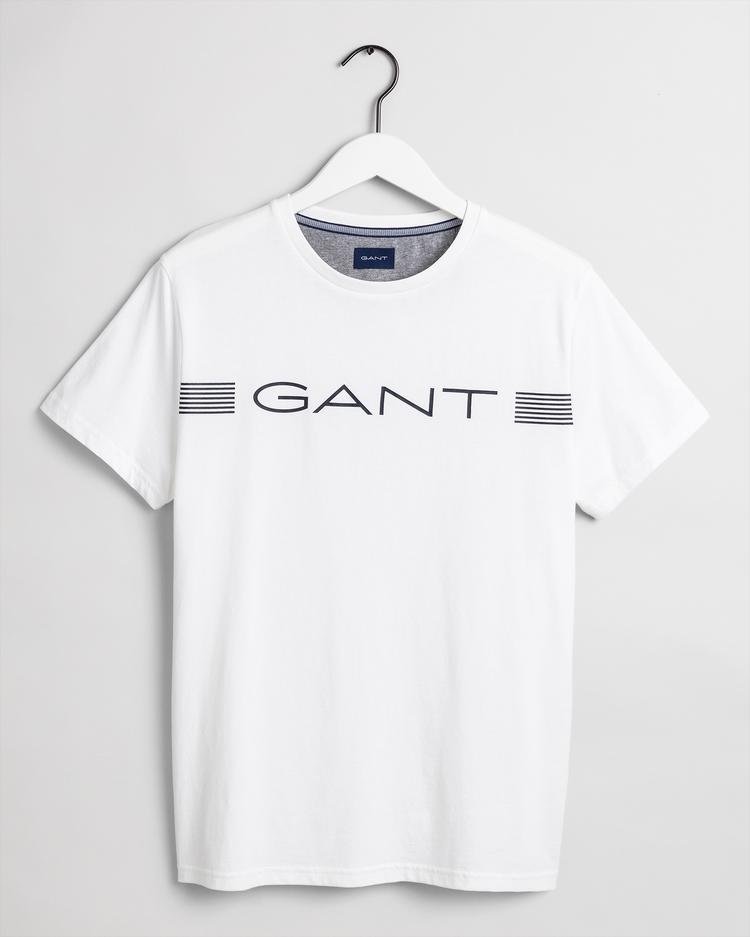 GANT Erkek Beyaz Regular Fit Tshirt