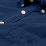 GANT Erkek Lacivert Regular Broadcloth Kısa Kollu Gömlek