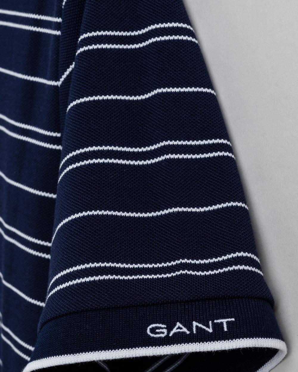 GANT Erkek Lacivert Çizgili Polo