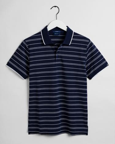 GANT Erkek Lacivert Çizgili Polo