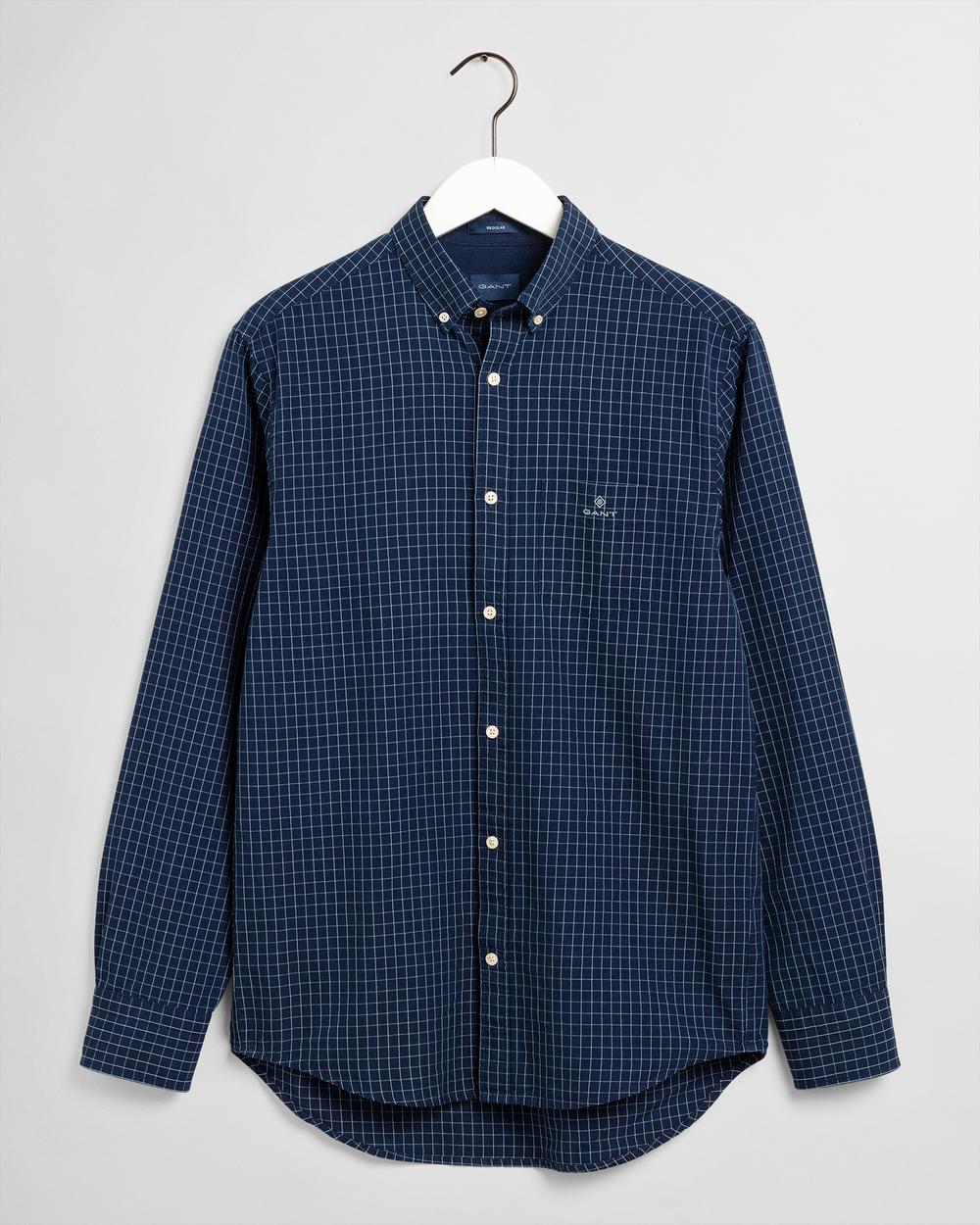 GANT Erkek Lacivert Kareli Regular Fit Gömlek