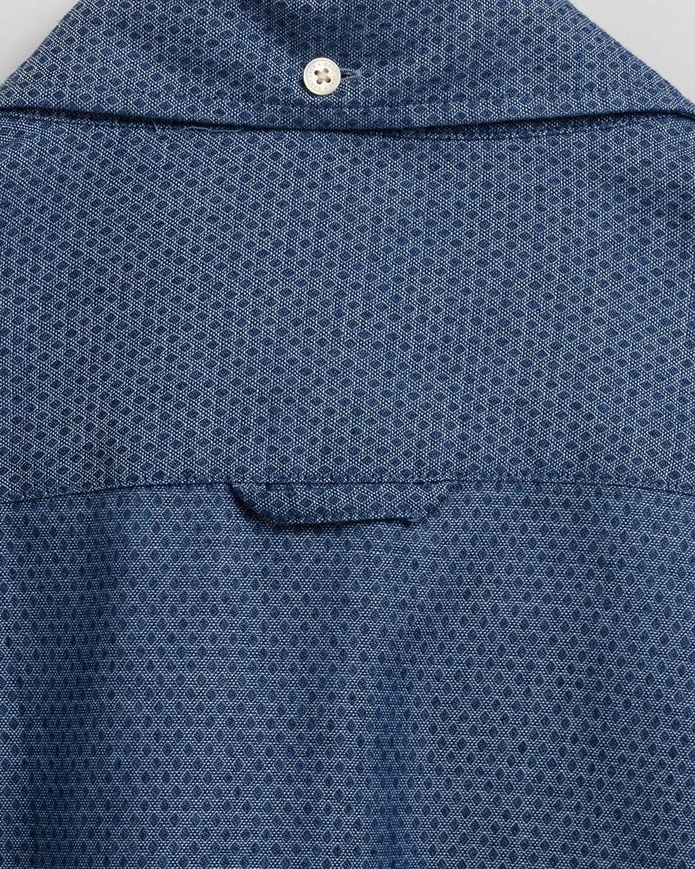 GANT Erkek Koyu Mavi Slim Fit Gömlek