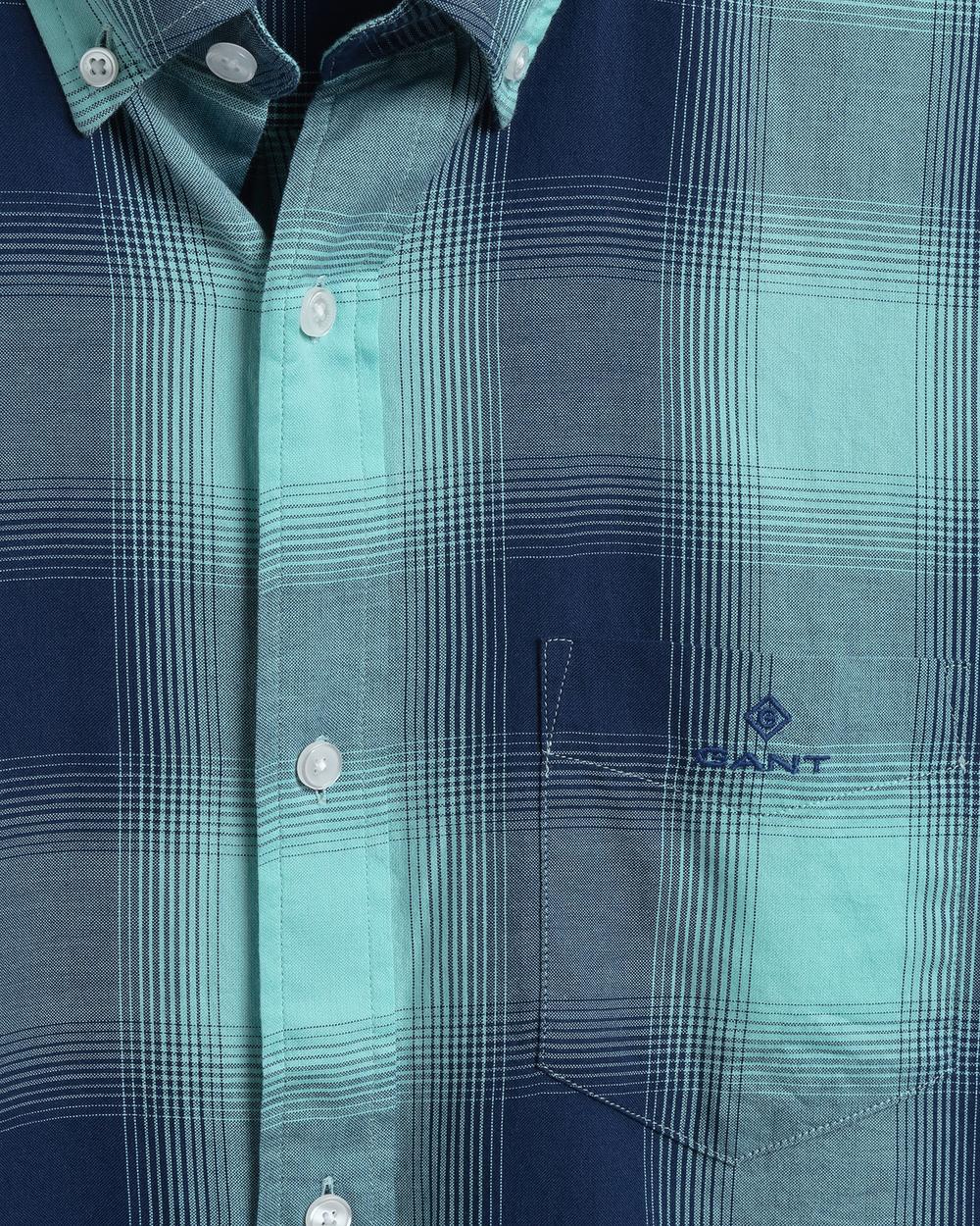 Gant Erkek Mavi Kareli Regular Fit Gömlek