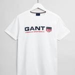 GANT Erkek Beyaz Baskılı Regular Fit T-shirt