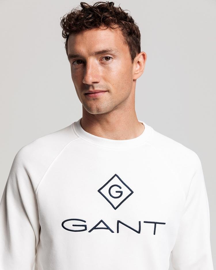 GANT Erkek Beyaz Sweatshirt