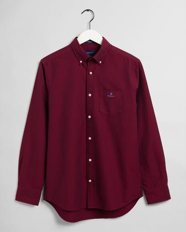 GANT Erkek Kırmızı Regular Fit Düğmeli Yaka Oxford Gömlek