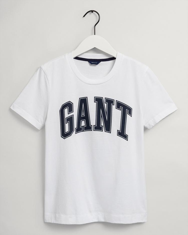 GANT Kadın Beyaz Relaxed Fit T-Shirt