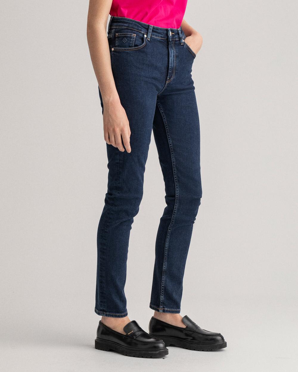 GANT Kadın Lacivert Slim Fit Jean Pantolon