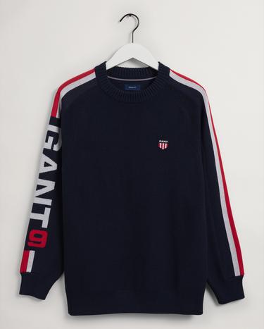 GANT Erkek Lacivert Regular Fit Triko Kazak