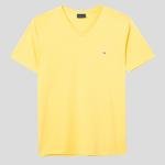 Gant Erkek Sarı Slim Fit V Yaka T-Shirt