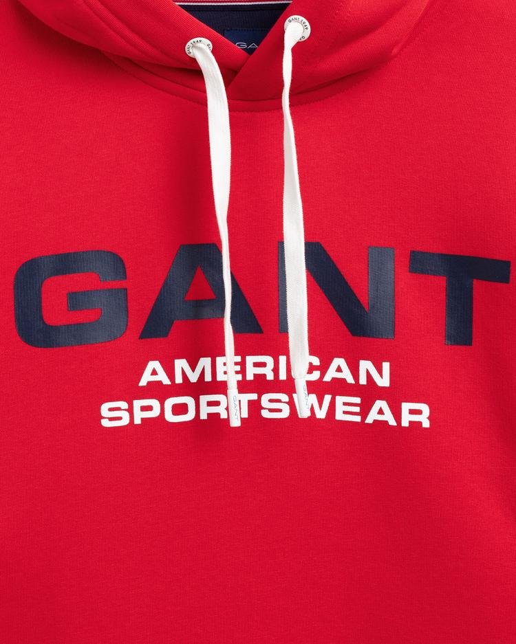 GANT Erkek Kırmızı Baskılı Regular Fit Sweatshirt