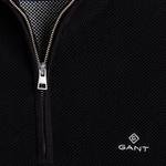 Gant Erkek Siyah Regular Fit Yarım Fermuarlı Kazak