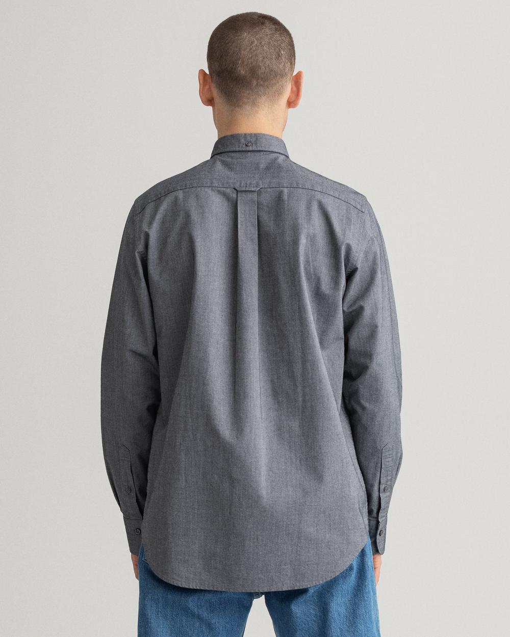 GANT Regular Fit Erkek Oxford Gri Gömlek