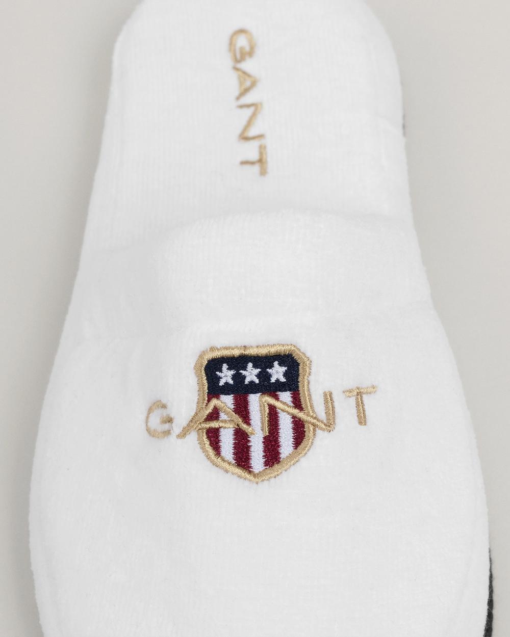 GANT Home Unisex Beyaz Logolu Terlik