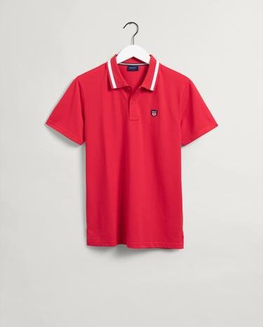 GANT Erkek Kırmızı Regular Fit Polo Yaka T-shirt