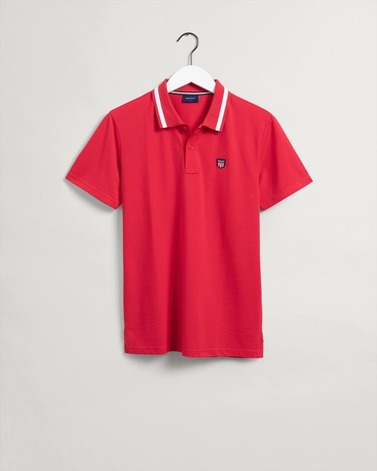 GANT Erkek Kırmızı Regular Fit Polo Yaka T-shirt
