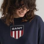 GANT Kadın Lacivert Relaxed Fit Logolu Sweatshirt