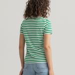 Gant Kadın Yeşil Regular Fit Çizgili T-shirt