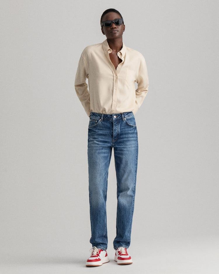 Gant Kadın Hayle Mavi Regular Fit Jean Pantolon