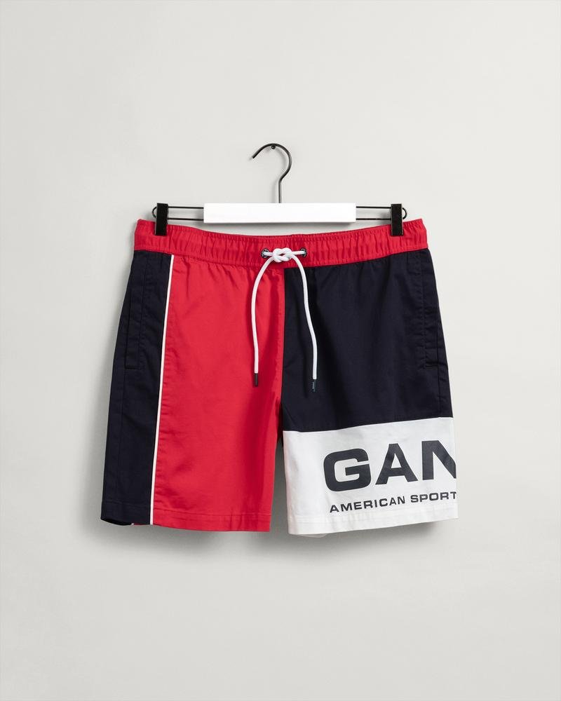 Gant Erkek Kırmızı Regular Fit Logolu Şort