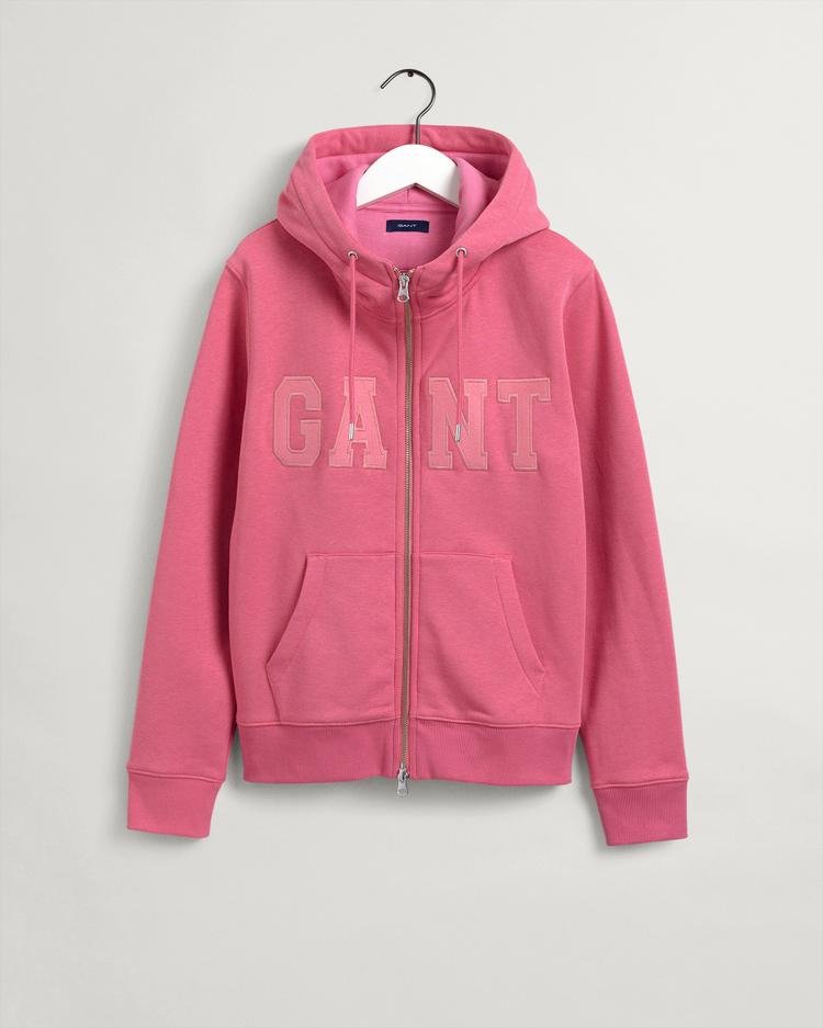 GANT Kadın Pembe Regular Fit Kapüşonlu Logolu Sweatshirt