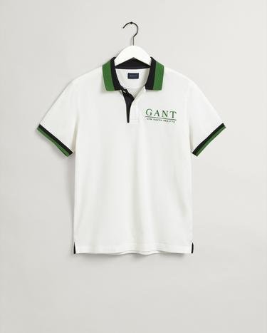 Gant Erkek Beyaz Regular Fit Logolu Polo