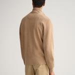 Gant Erkek Kahverengi Regular Fit Yarım Fermuarlı Sweatshirt