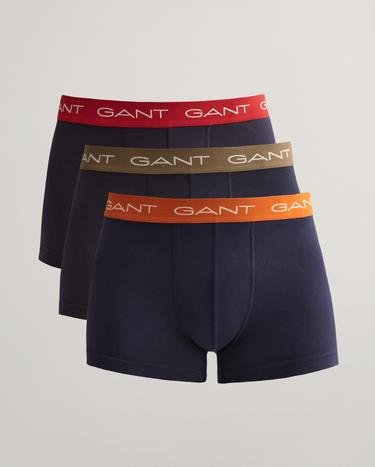 Gant Erkek Lacivert Baskılı Trunk Fit 3'lü Boxer