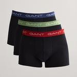Gant Erkek Siyah Baskılı Trunk Fit 3'lü Boxer
