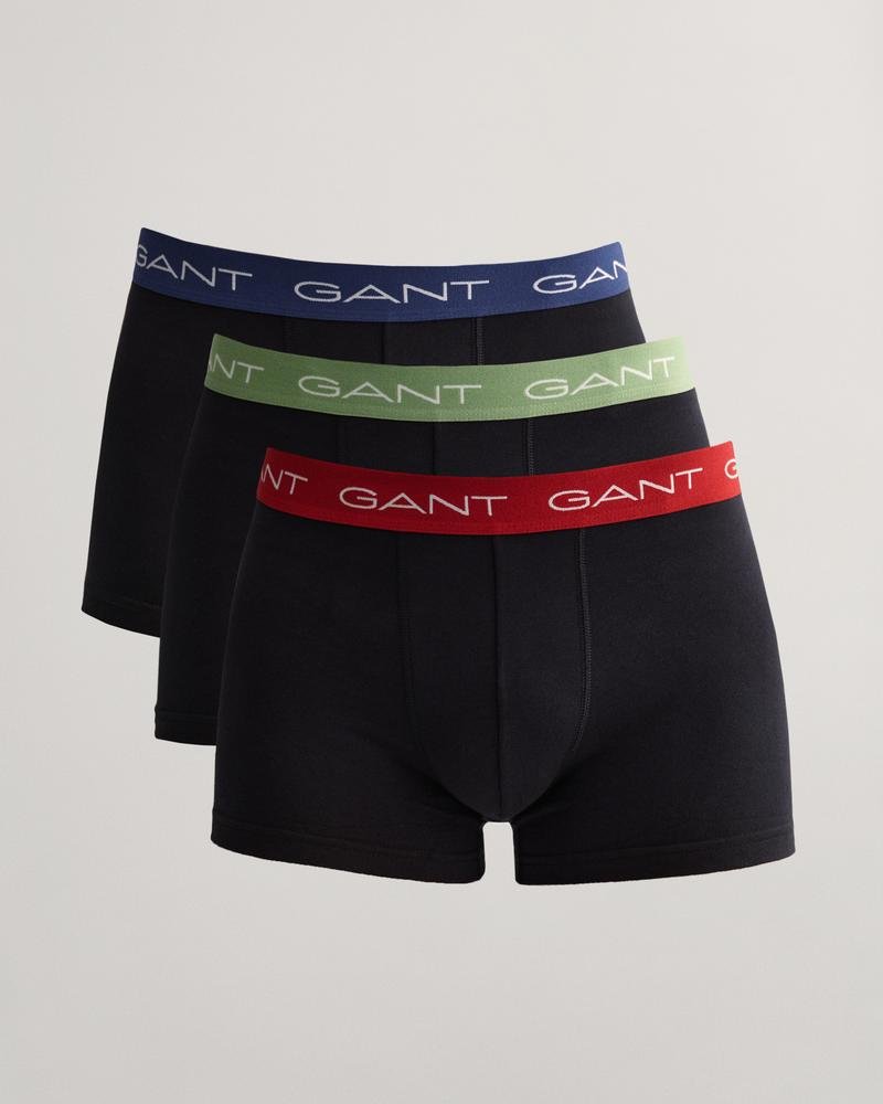 Gant Erkek Siyah Baskılı Trunk Fit 3'lü Boxer