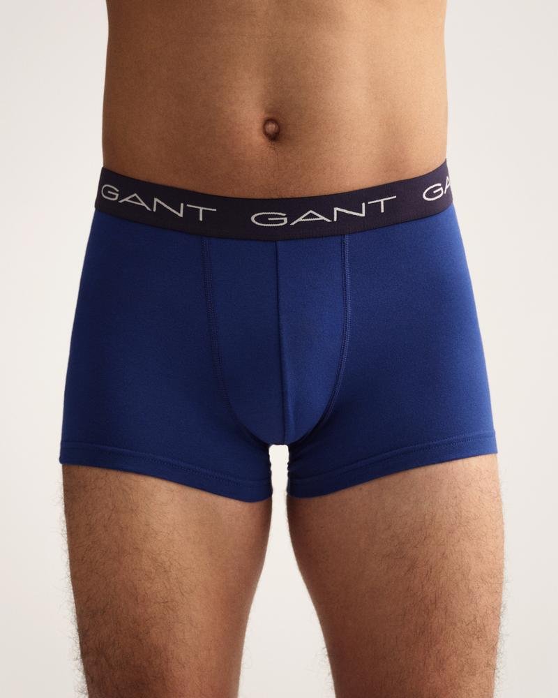 Gant Erkek Mavi Baskılı Trunk Fit 3'lü Boxer