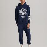 GANT Erkek Lacivert Relaxed Fit Kapüşonlu Logolu Sweatshirt