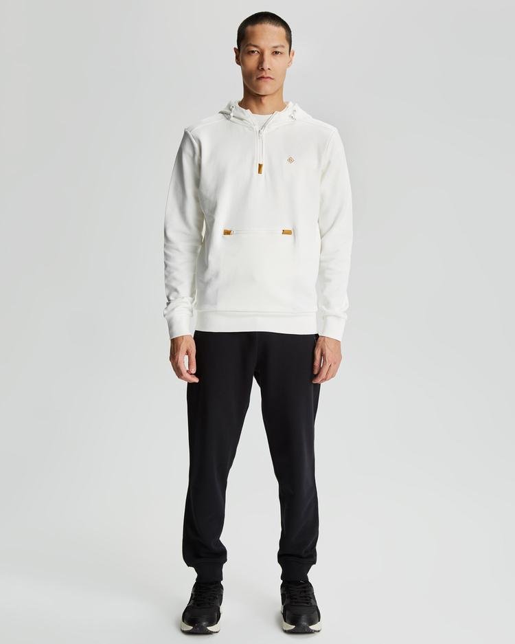 GANT Erkek Beyaz Regular Fit Kapüşonlu Sweatshirt