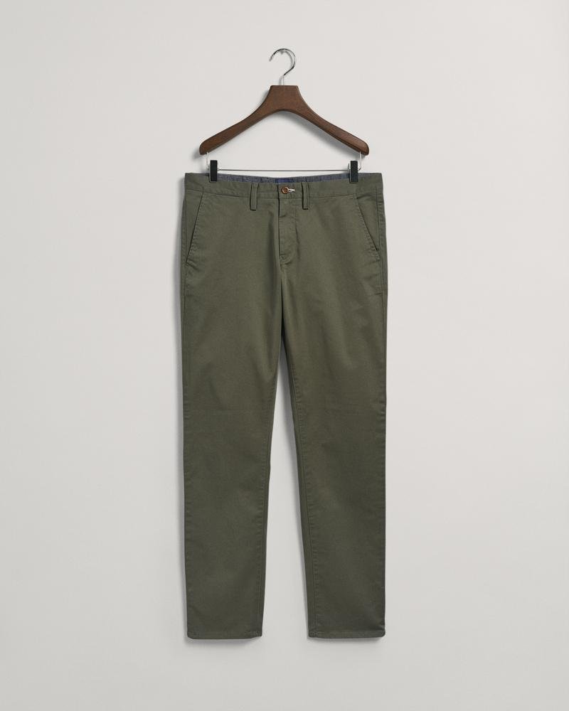 GANT Erkek Yeşil Slim Fit Hallden Pantolon