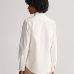GANT Erkek Beyaz Slim Fit Düğmeli Yaka Logolu Gömlek