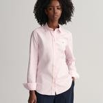 GANT Kadın Pembe Slim Fit Düğmeli Yaka Oxford Gömlek