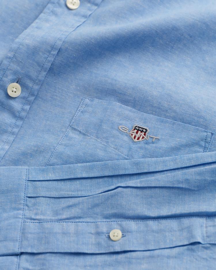GANT Erkek Mavi Regular Fit Keten Gömlek_1