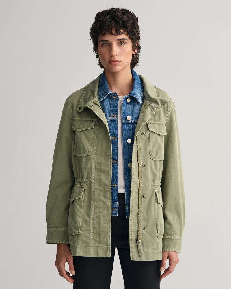 GANT Kadın Yeşil Regular Fit Fermuarlı Ceket