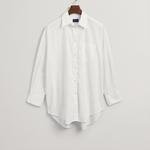Gant Kadın Beyaz Oversize Fit Düğmeli Yaka Gömlek